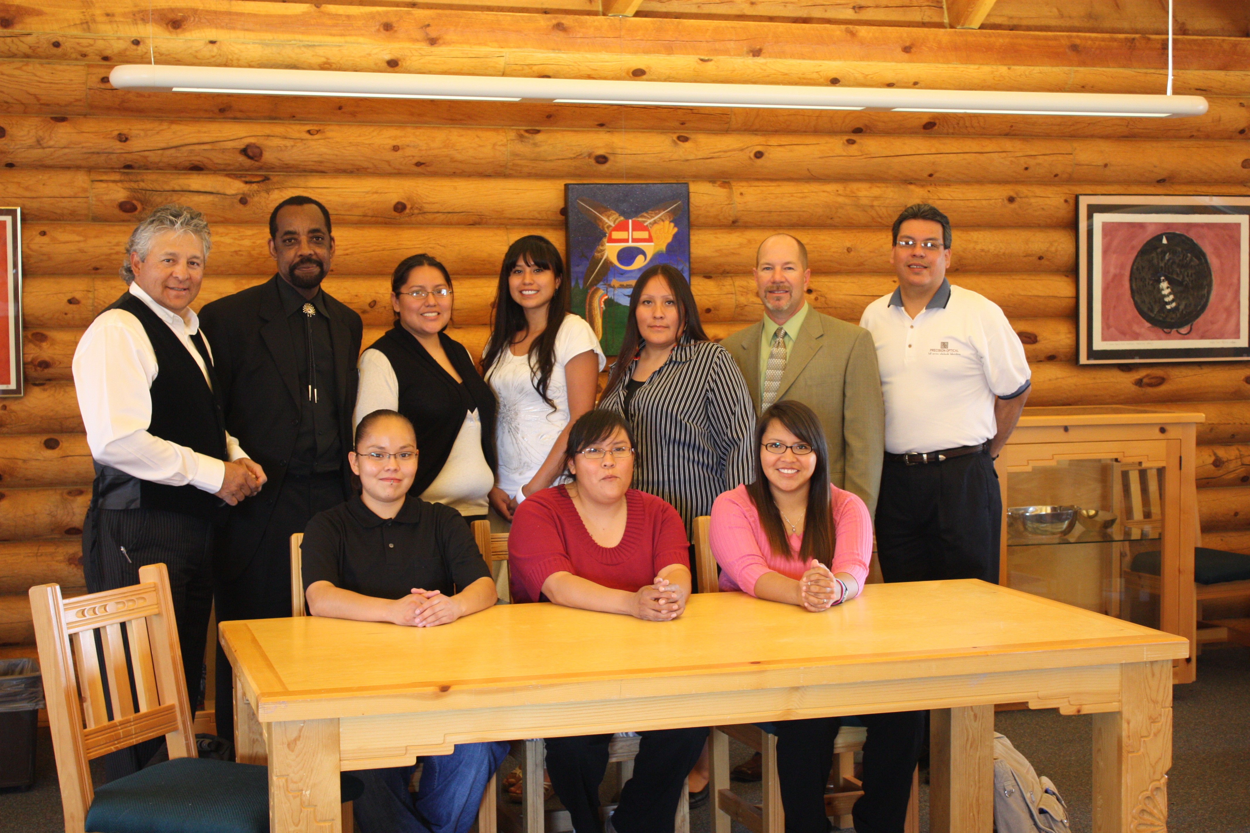 Students and teachers from SIPI&rsquo;s Vision Care Technology program welcome Tom Davis, Davis Vision&rsquo;s executive vice president/chief marketing officer (second from right) to their school.